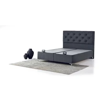 Sevyat Actıve 100x200 cm Başlıklı Sandıklı Tek Kişilik Baza Seti Antrasit