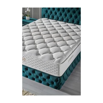 Mobilya Dükkanım Stannis 100x200 cm Başlıklı Yataklı Sandıklı Tek Kişilik Baza Seti Turkuaz