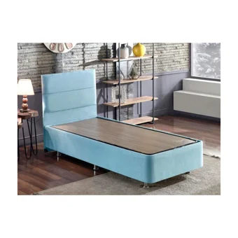 Niron Yatak Cozy 120x200 cm Başlıklı Yataklı Sandıklı Tek Kişilik Baza Seti Mavi