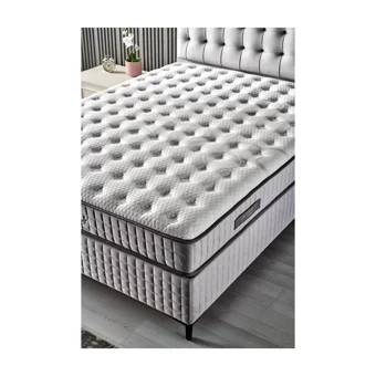 Mobilya Dükkanım Rönesans 90x200 cm Başlıklı Yataklı Sandıklı Tek Kişilik Baza Seti Beyaz