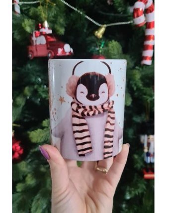 Pekshop Yılbaşı Penguen Tasarım Yılbaşı Hediyesi Kupa Bardak