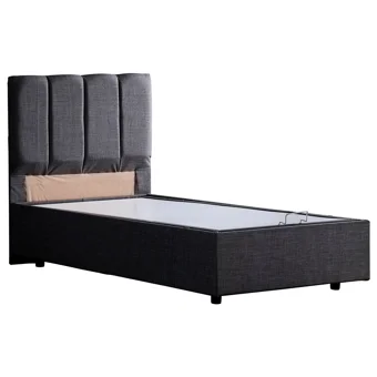 Setay Defne 120x200 cm Başlıklı Yataklı Sandıklı Tek Kişilik Baza Seti Gri