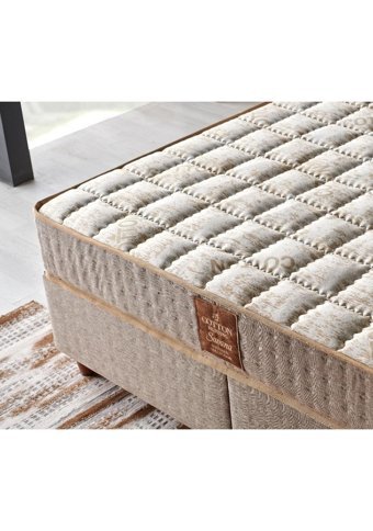 Mobilya Dükkanım Vega 90x190 cm Başlıklı Yataklı Sandıklı Tek Kişilik Baza Seti Krem