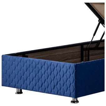 Setay Duke 90x190 cm Başlıklı Yataklı Sandıklı Tek Kişilik Baza Seti Lacivert