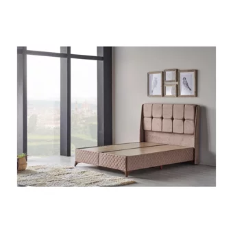 Mobilya Dükkanım Relax Soft 90x200 cm Başlıklı Sandıklı Tek Kişilik Baza Seti Bej