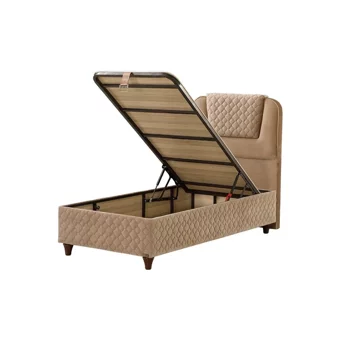 Mobilya Dükkanım Relax 2 90x200 cm Başlıksız Sandıklı Tek Kişilik Baza Seti Bej