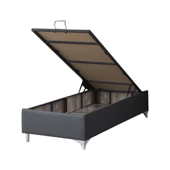 Weltew Home Star 100x200 cm Başlıksız Sandıklı Tek Kişilik Baza Seti Füme