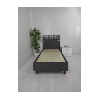 İpek Mobilya Volo 120x200 cm Başlıksız Sandıklı Tek Kişilik Baza Seti Gri