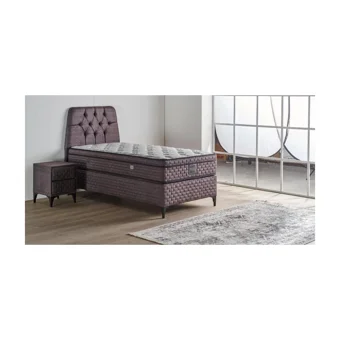 Mobilya Dükkanım Elia 100x200 cm Başlıklı Yataklı Sandıklı Tek Kişilik Baza Seti Siyah