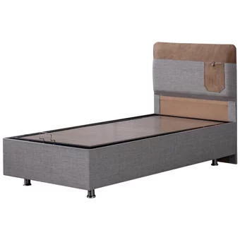 Setay Flora 90x200 cm Başlıklı Yataklı Sandıklı Tek Kişilik Baza Seti Kahverengi