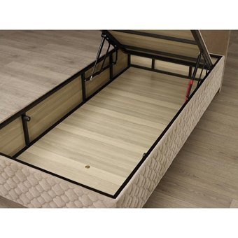 Mobilya Dükkanım Relax 2 90x200 cm Başlıklı Sandıklı Tek Kişilik Baza Seti Bej