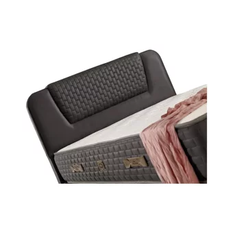 Mobilya Dükkanım Relax 100x200 cm Başlıklı Yataklı Sandıklı Tek Kişilik Baza Seti Gri