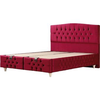 Mobilya Dükkanım Soft 90x190 cm Başlıksız Sandıklı Tek Kişilik Baza Seti Kırmızı