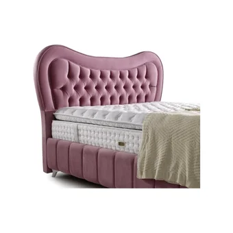 Mobilya Dükkanım Paris 90x190 cm Başlıklı Yataklı Sandıklı Tek Kişilik Baza Seti Pembe