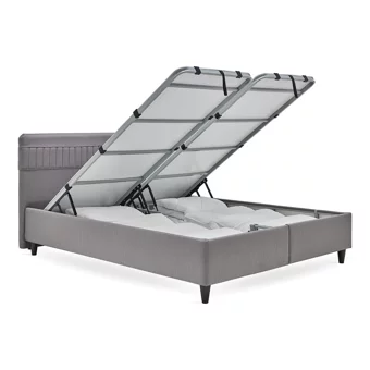 Yataş Somni 90x190 cm Başlıklı Yataklı Sandıklı Tek Kişilik Baza Seti Kahverengi