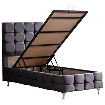 Setay Duke Lüx 90x190 cm Başlıklı Sandıklı Tek Kişilik Baza Seti Antrasit