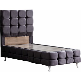 Setay Duke Lüx 90x190 cm Başlıklı Sandıklı Tek Kişilik Baza Seti Antrasit