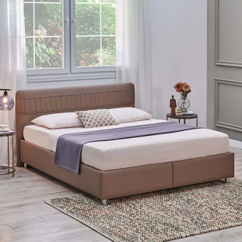Yataş Bedding Somni 100x200 cm Başlıklı Yataklı Sandıklı Tek Kişilik Baza Seti Vizon