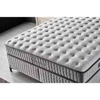 Mobilya Dükkanım Rönesans 100x200 cm Başlıklı Yataklı Sandıklı Tek Kişilik Baza Seti Beyaz