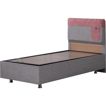 Setay Flora 100x200 cm Başlıklı Yataklı Sandıklı Tek Kişilik Baza Seti Pembe