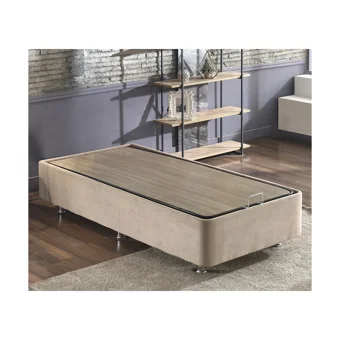 Niron Yatak Ela 100x200 cm Başlıksız Sandıklı Tek Kişilik Baza Seti Kahverengi