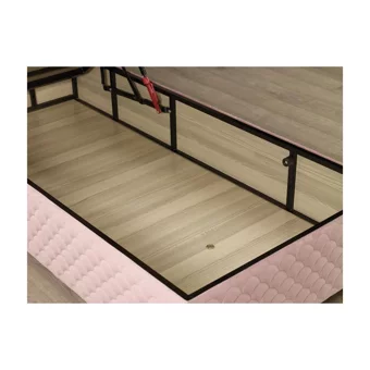 Mobilya Dükkanım Hanzade 120x200 cm Başlıklı Sandıklı Tek Kişilik Baza Seti Pembe
