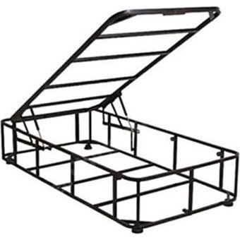 İpek Mobilya Volo 100x200 cm Başlıksız Sandıklı Tek Kişilik Baza Seti Gri