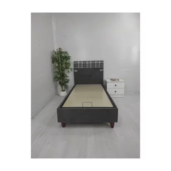 İpek Mobilya Volo 100x200 cm Başlıksız Sandıklı Tek Kişilik Baza Seti Gri