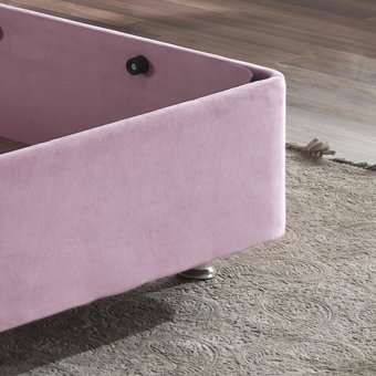 Niron Yatak Pinky 120x200 cm Başlıklı Sandıklı Tek Kişilik Baza Seti Pembe