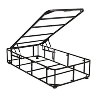 İpek Mobilya Volo 140x190 cm Başlıksız Sandıklı Tek Kişilik Baza Seti Gri