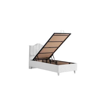 Cesur Trend 90x200 cm Başlıklı Yataklı Sandıklı Tek Kişilik Baza Seti Beyaz