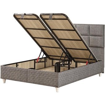 Mobilya Dükkanım Trend 120x200 cm Başlıksız Sandıklı Tek Kişilik Baza Seti Siyah