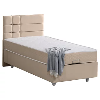 Setay Almada 100x200 cm Başlıklı Sandıklı Tek Kişilik Baza Seti Bej