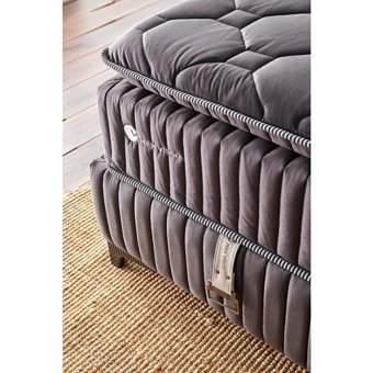 Mobilya Dükkanım Madalyon 90x200 cm Başlıklı Yataklı Sandıklı Tek Kişilik Baza Seti Siyah