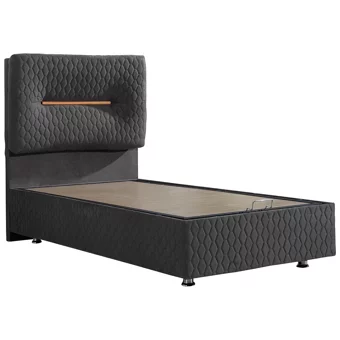 Setay Astra 90x200 cm Başlıklı Sandıklı Tek Kişilik Baza Seti Antrasit