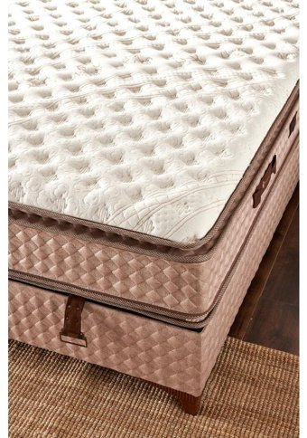 Mobilya Dükkanım Majesty 90x200 cm Başlıklı Yataklı Sandıklı Tek Kişilik Baza Seti Bej