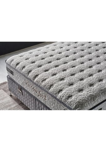 Mobilya Dükkanım Viscomfort 90x190 cm Başlıklı Yataklı Sandıklı Tek Kişilik Baza Seti Gri