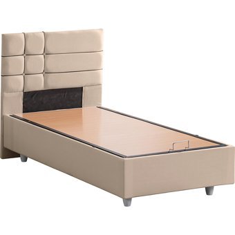 Setay Almada 90x190 cm Başlıklı Sandıklı Tek Kişilik Baza Seti Bej