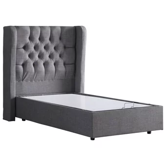 Setay Riga 120x200 cm Başlıklı Sandıklı Tek Kişilik Baza Seti Gri