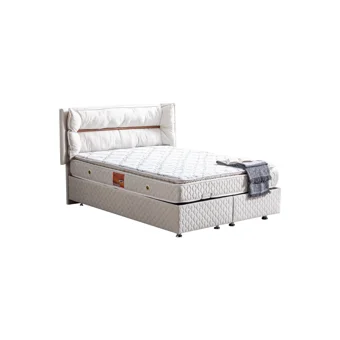 Setay Barselona 90x200 cm Başlıklı Yataklı Sandıklı Tek Kişilik Baza Seti Krem