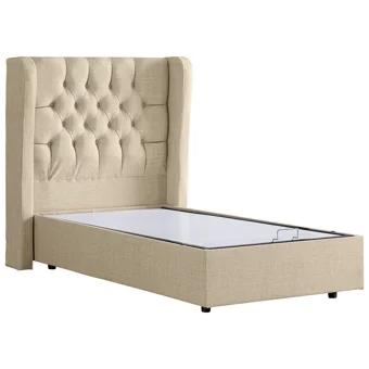 Setay Riga 120x200 cm Başlıklı Sandıklı Tek Kişilik Baza Seti Krem