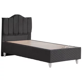 Cesur Trend 100x200 cm Başlıklı Yataklı Sandıklı Tek Kişilik Baza Seti Antrasit