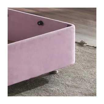 Niron Yatak Pink 90x190 cm Başlıklı Sandıklı Tek Kişilik Baza Seti Pembe