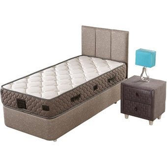 Mobilya Dükkanım Eko Plus 90x190 cm Başlıklı Yataklı Sandıklı Tek Kişilik Baza Seti Siyah