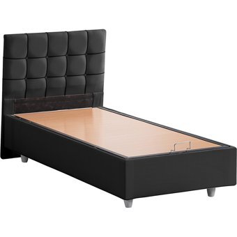 Setay Tavira 90x190 cm Başlıklı Sandıklı Tek Kişilik Baza Seti Antrasit