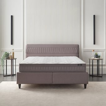 Yataş Somni 120x200 cm Başlıklı Yataklı Sandıklı Tek Kişilik Baza Seti Kahverengi