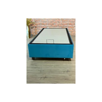 İpek Mobilya Manolya 90x190 cm Başlıksız Sandıklı Tek Kişilik Baza Seti Mavi