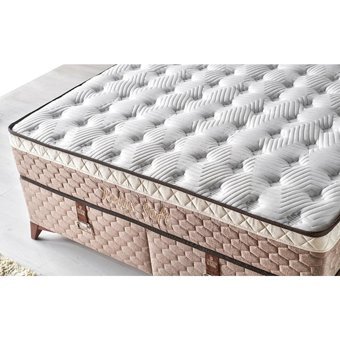 Mobilya Dükkanım Relax Soft 100x200 cm Başlıklı Yataklı Sandıklı Tek Kişilik Baza Seti Bej