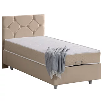 Setay Glamis 100x200 cm Başlıklı Sandıklı Tek Kişilik Baza Seti Bej