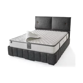 Mobilya Dükkanım Prag 120x200 cm Başlıklı Yataklı Sandıklı Tek Kişilik Baza Seti Siyah
